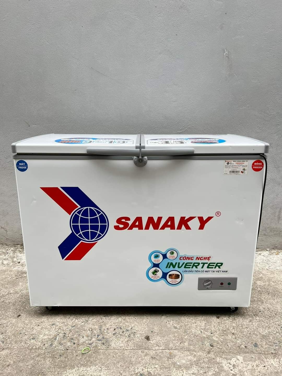 Tủ đông Sanaky 300l inverter 2 ngăn